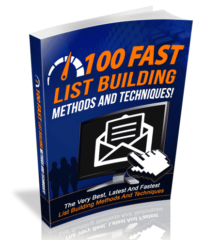 100 Fast List Building Methods and Techniques PLR digital download with resell rights