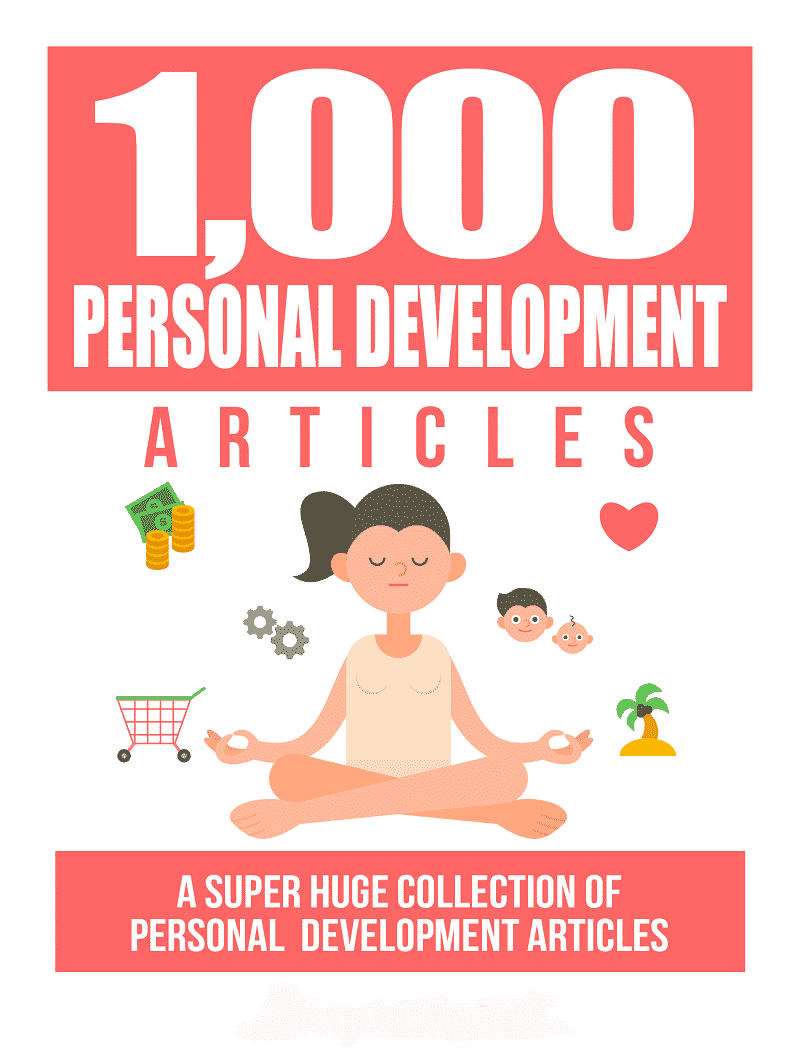 1000 personal development PLR articles eCover for digital download with resell rights