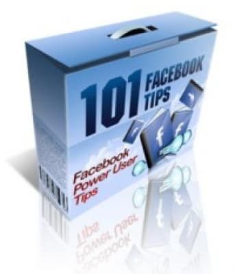 101 Facebook tips PLR cover image showing digital marketing guide for power users