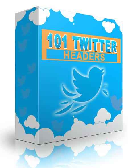 101 Twitter Headers graphics pack for digital download with PLR and MRR resell rights