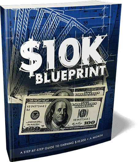 10k Blueprint digital product showing profit growth and passive income strategy with PLR MRR rights