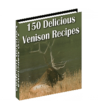 150 Delicious Venison Recipes digital cookbook with PLR MRR resell rights for deer hunters