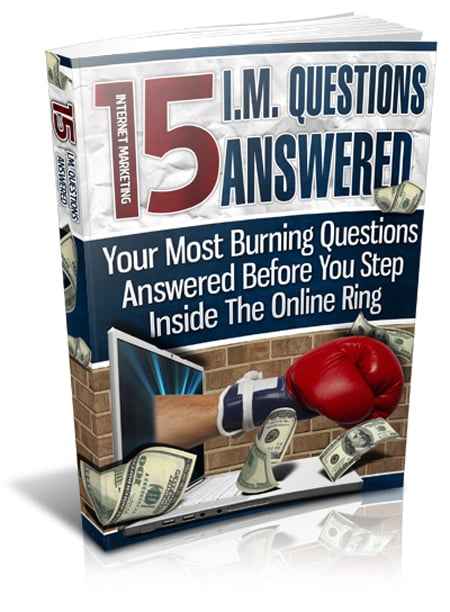 15 IM Questions Answered - digital download PLR MRR resell rights guide for online marketing success