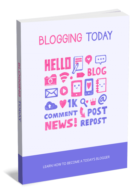 Blogging guide digital download PLR MRR book cover with blog marketing tips