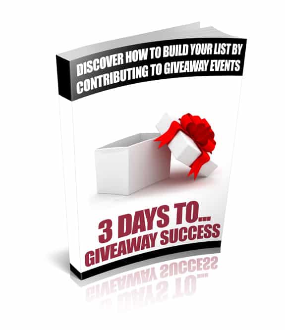 3 Days To Giveaway Success PLR - digital course for list building via giveaway events