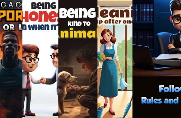 5 Kids Good Behavior Stories digital compilation cover image with resell rights