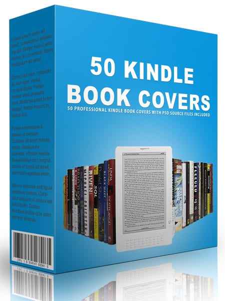 Professional Kindle book covers bundle with editable PSD source files and resell rights