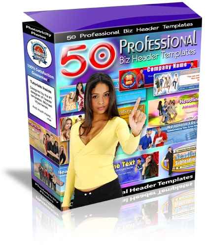 50 professional business header templates set 5 with PSD and JPG formats for digital download and resell rights