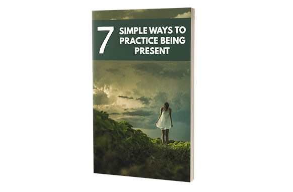 7 simple ways to practice being present mindfulness ebook PLR MRR cover image