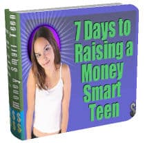 Teen learning money management from a digital guide with PLR rights