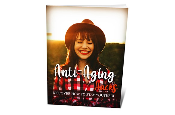 Anti-Aging Hacks digital PLR package with ebook, covers, and squeeze page for resell