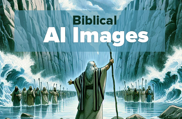 Set of 410 unique Biblical AI images with resell rights for digital download and creative use