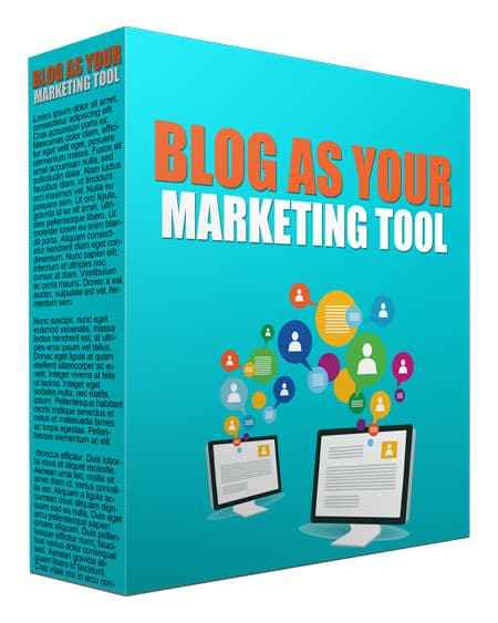 Blog as a marketing tool digital PLR ebook cover image for beginners and home business owners