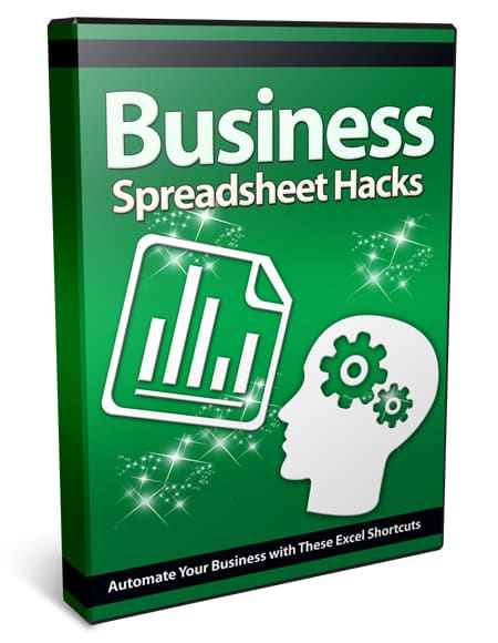 Excel business spreadsheet hacks with shortcuts and PLR resell rights for automation