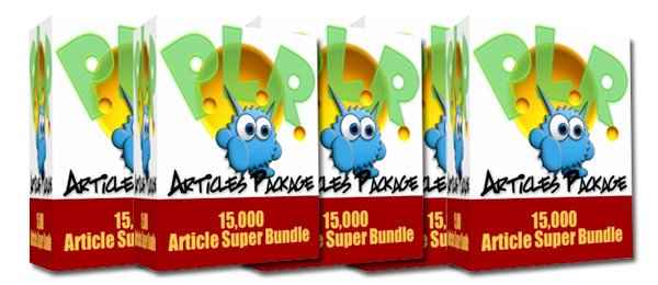 Monster PLR Articles Package with 15000 resell rights articles for webmasters