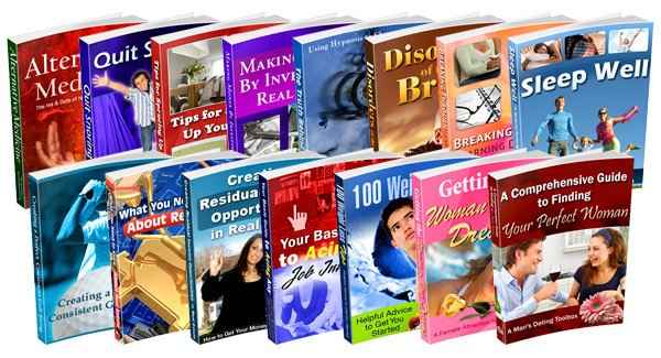 Hot Niches Series PLR eBooks bundle with sales pages and PSD files