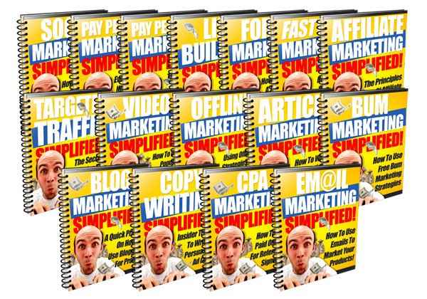 Digital PLR reports on Internet Marketing - simplified series with resell rights