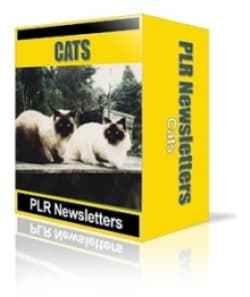 Cat niche PLR content pack with 52 newsletters and articles for resale