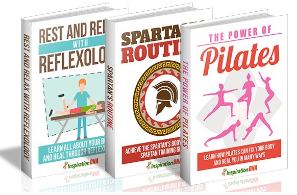 Collection of 3 relaxation ebooks with PLR resell rights - Reflexology, Spartan's Routine, Pilates