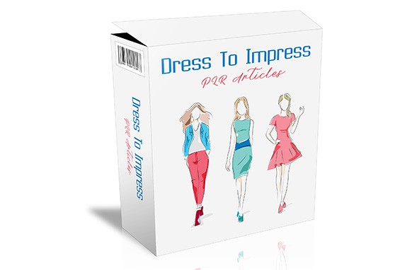 25 PLR articles on dressing to impress, digital download with resell rights bundle