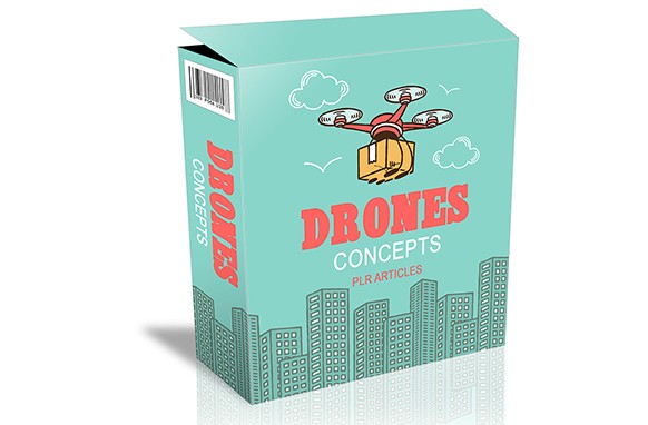 Drones concepts PLR articles pack with 10 high-quality drone content for resell rights