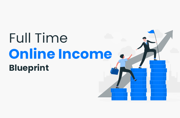 Full-Time Online Income Blueprint digital download with PLR/MRR resell rights
