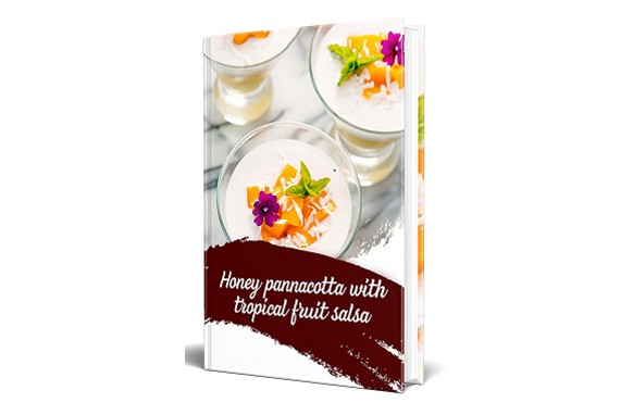 Honey Pannacotta dessert PLR ebook with resell rights and editable covers