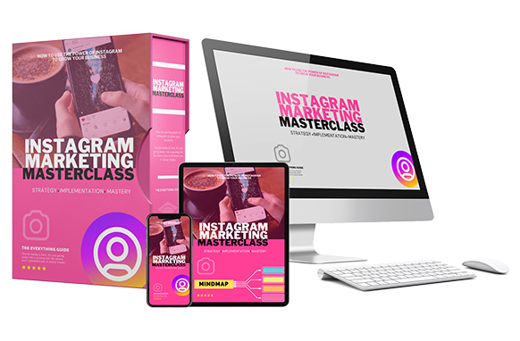 Instagram Marketing Masterclass digital course with PLR resell rights cover image