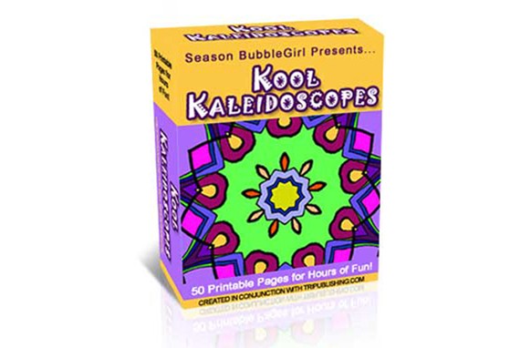 Kool Kaleidoscopes Printables PLR digital kaleidoscope images for creative projects and resell