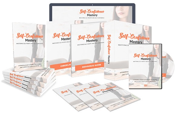 Self-confidence PLR ebook digital download with resell rights bundle includes checklist cheat sheet and banners