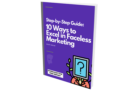 Faceless marketing guide ebook with PLR MRR resell rights digital download covers opt-in page