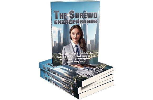 Shrewd Entrepreneur mindset guide with PLR MRR resell rights for startup success