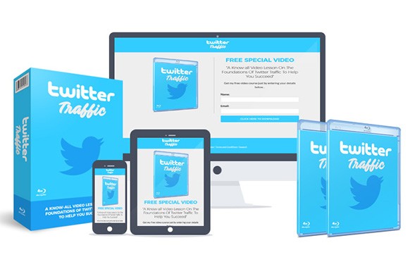 Twitter traffic video training course with PLR resell rights and digital download