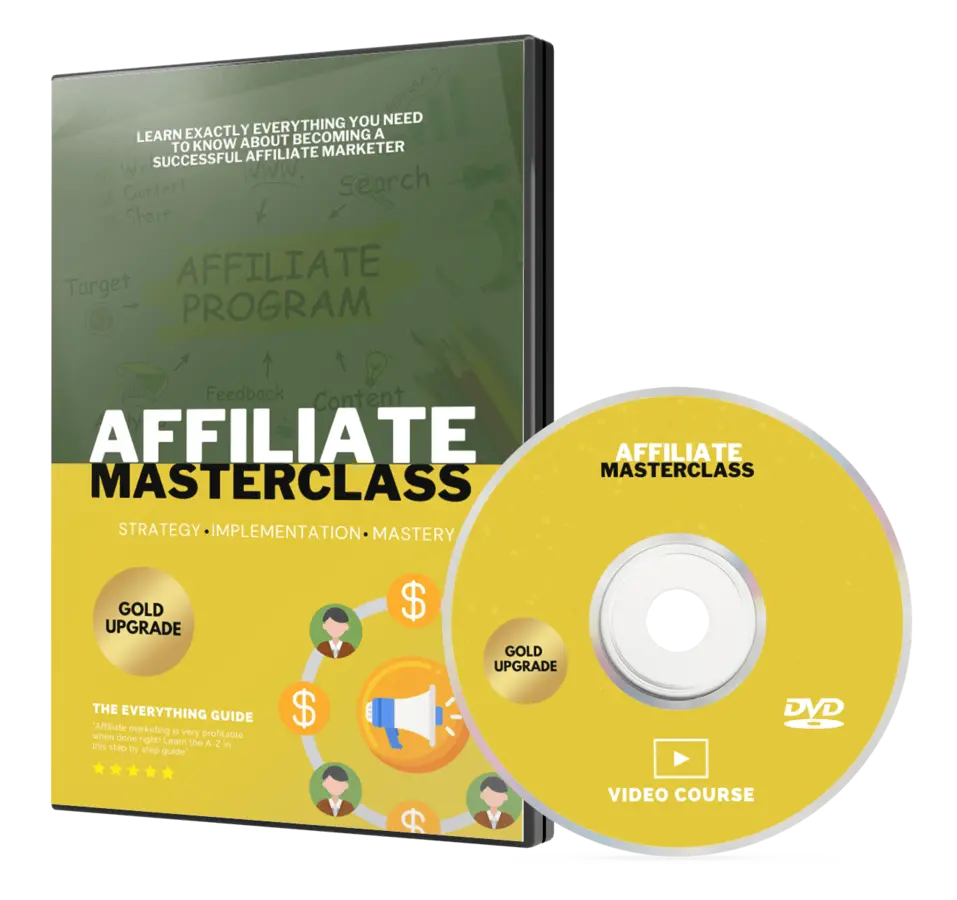 Affiliate Masterclass Video Upgrade – digital HD video course with PLR MRR resell rights for online income