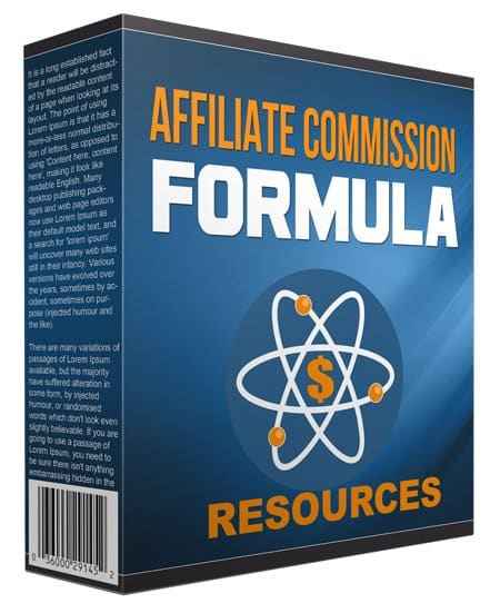 Affiliate Commission Formula digital ebook with PLR MRR resell rights for easy profits