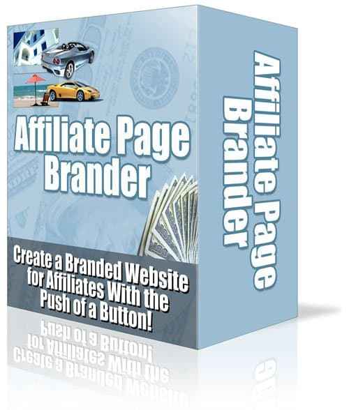 Affiliate Page Brander software interface for creating branded affiliate websites instantly