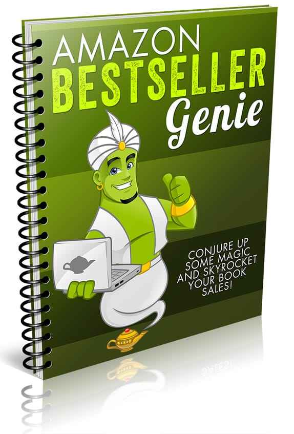 Amazon Bestseller Genie PLR ebook cover showing book launch marketing toolkit with resell rights