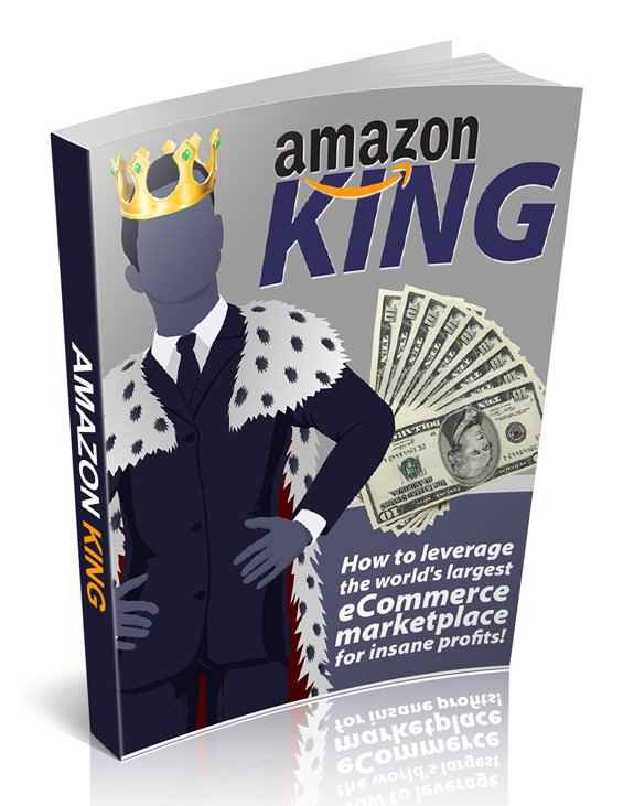 Amazon King ebook cover - digital marketing guide with PLR resell rights