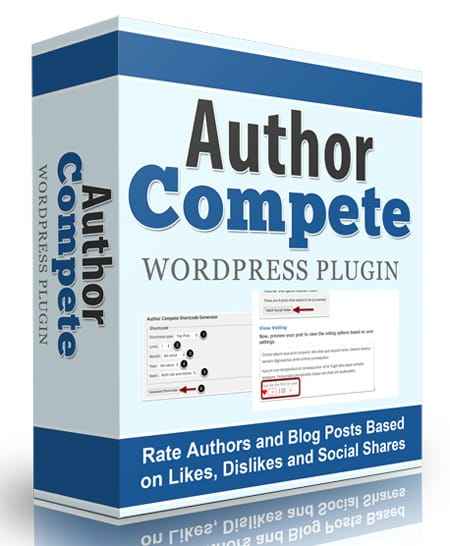 Author Compete WordPress plugin for writer competition - digital download with PLR MRR resell rights