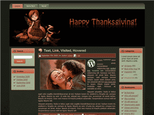 Autumn WordPress and Blogger Theme with master resale rights for seasonal websites and blogs