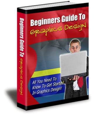 Digital guide for graphic designers with PLR resell rights, showing portfolio and client strategies