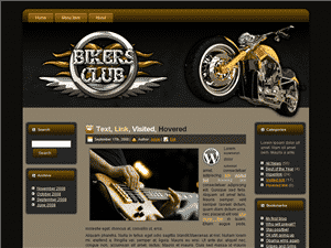 Bikers Club WP Theme with Master Resale Rights – motorcycle WordPress design for resellers