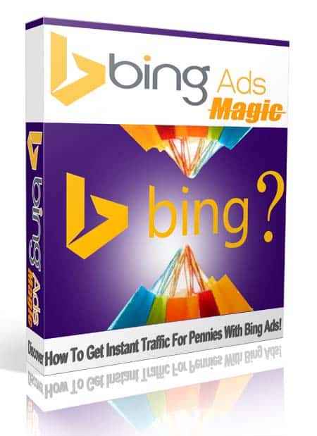 Bing Ad Magic digital course thumbnail showing affordable PPC traffic strategies for online businesses