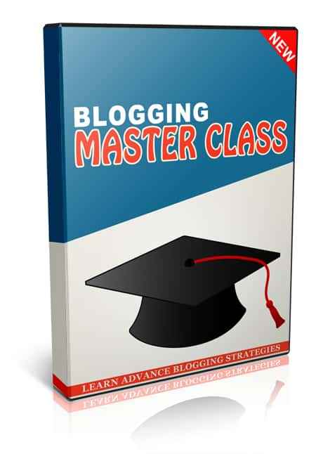 Blogging Master Class video course with PLR resell rights for building subscriber lists and online authority