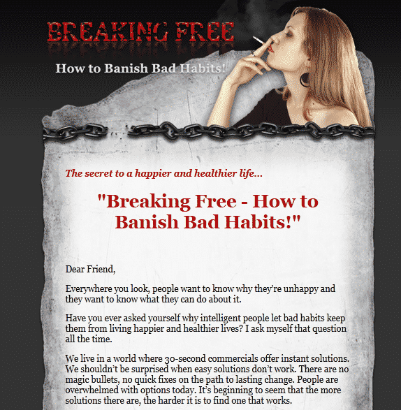 Breaking Free digital ebook cover with PLR and MRR resell rights for personal growth and online business