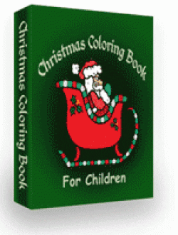 Christmas coloring book for children digital download with PLR rights