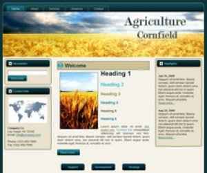 Cornfield WP Theme - agricultural WordPress template with master resale rights for profitable reselling