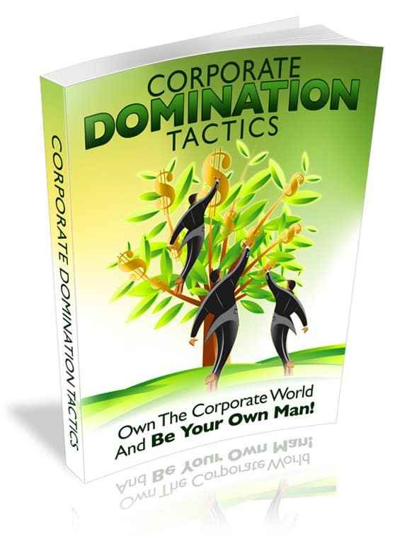 Corporate Domination Tactics ebook cover showing business power and strategy concepts