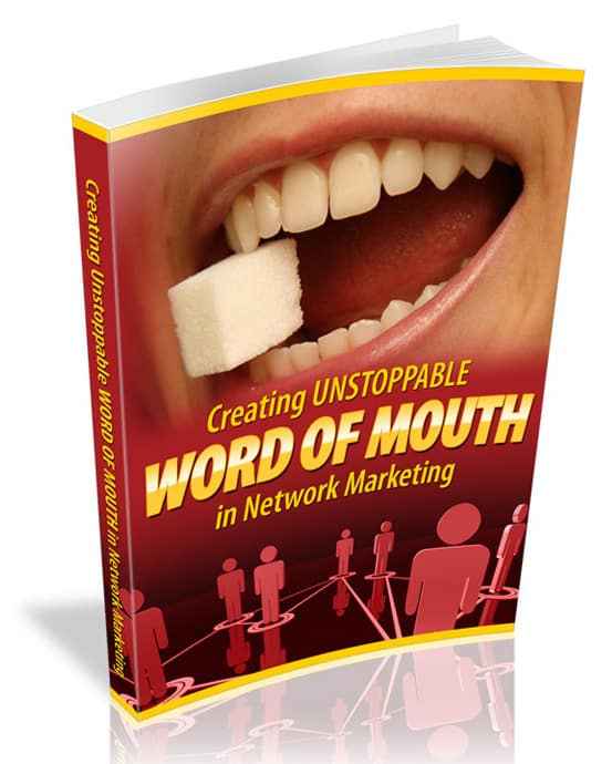 Viral marketing ebook cover: Creating Unstoppable Word Of Mouth In Network Marketing with PLR/MRR