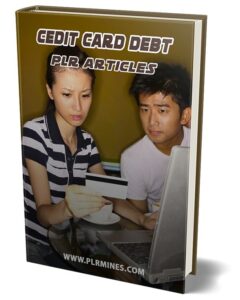 Credit card debt PLR articles bundle with resell rights for online business owners